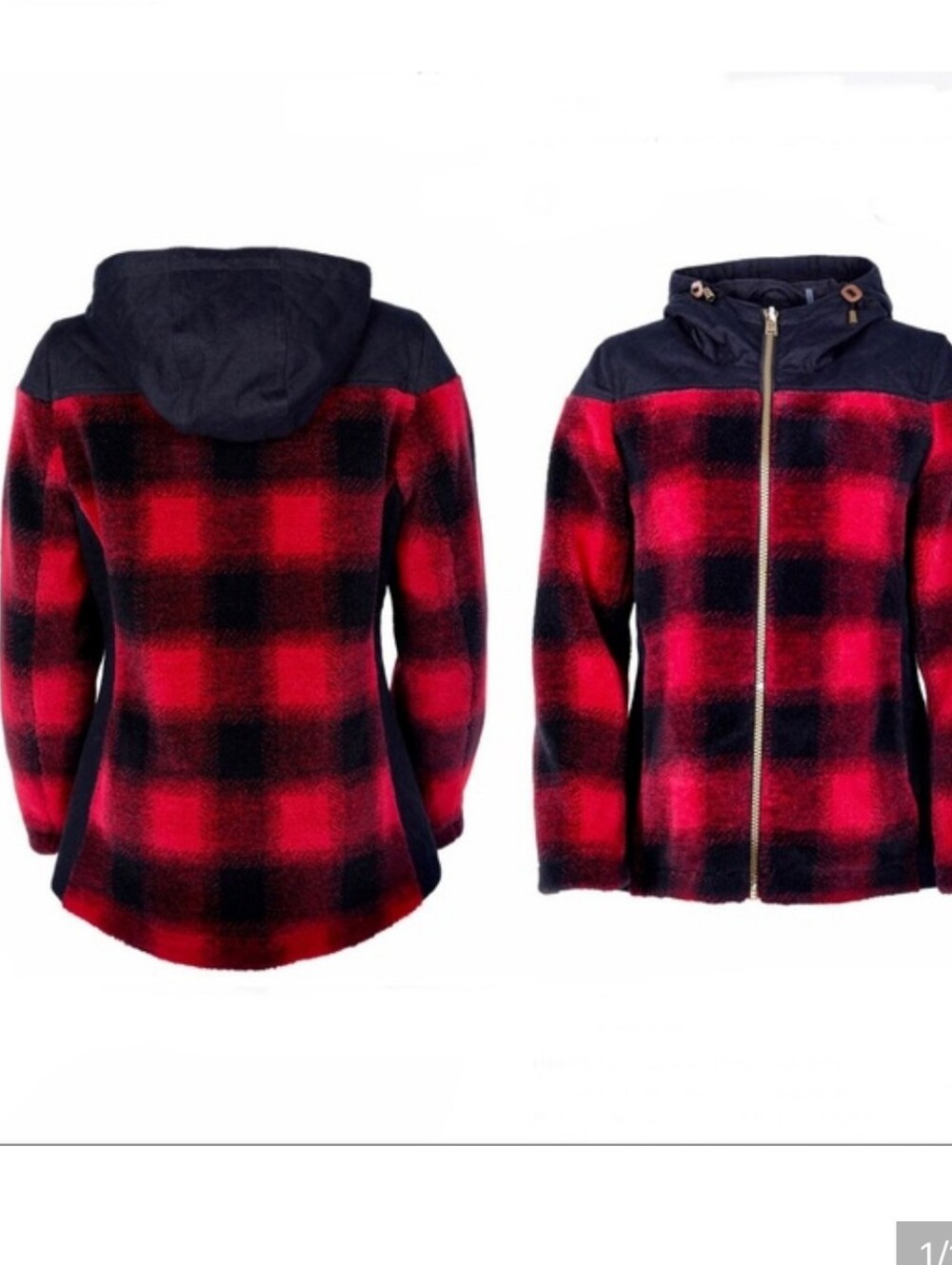 Pendleton Chico Water Resistant Hooded Fleece Buffalo Check Cotton Canvas Jacket
